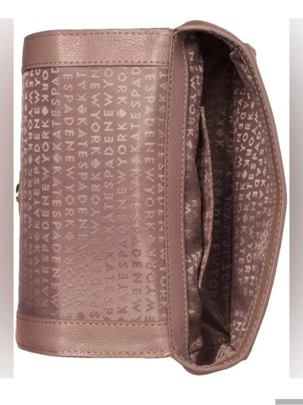 Kate Spade New York Taupe/Brown Top-Handle Leather Crossbody Bag NWOT